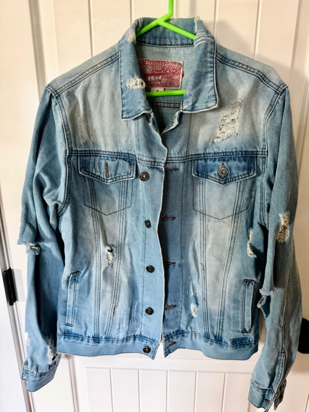Brooklyn Cloth Light Blue Distressed Denim Jacket